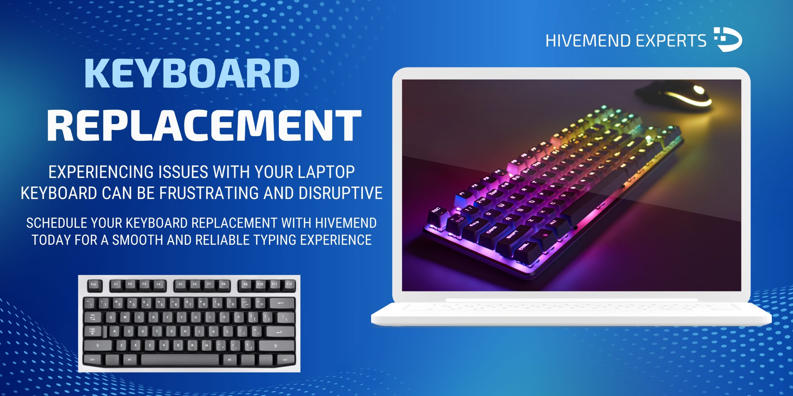 Laptop Keyboard Replacement Service by Hivemend Experts